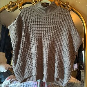 Women's grey Knit Sweater Top